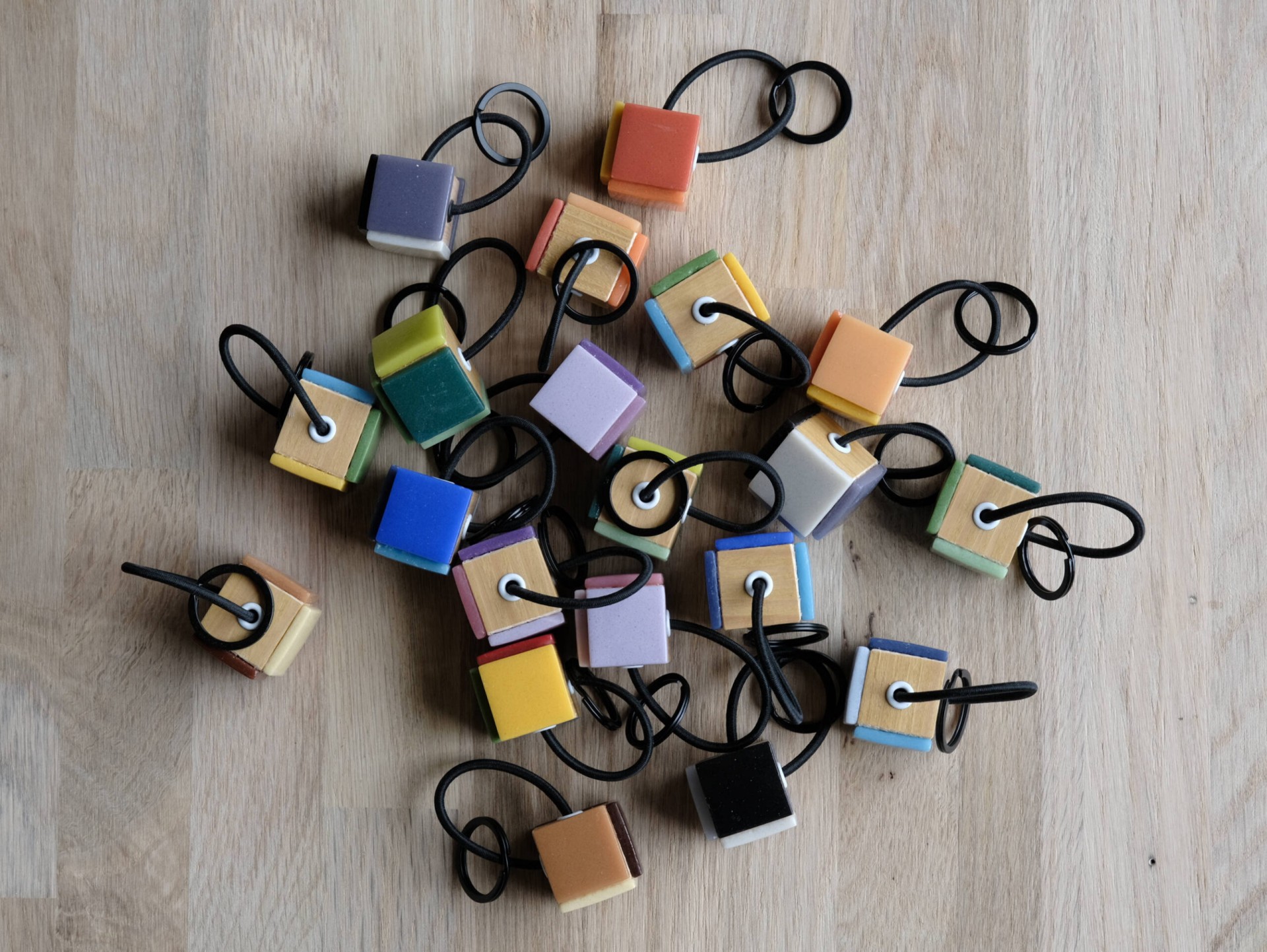 Duo de porte-clés en pâte de verre